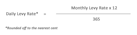 Foreign Worker Daily Levy Rate Foreign Worker Daily Levy Rate