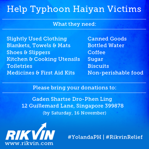 Relief Efforts for Typhoon Haiyan Victims in the Philippines