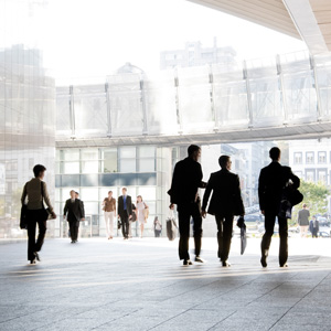 business people walking