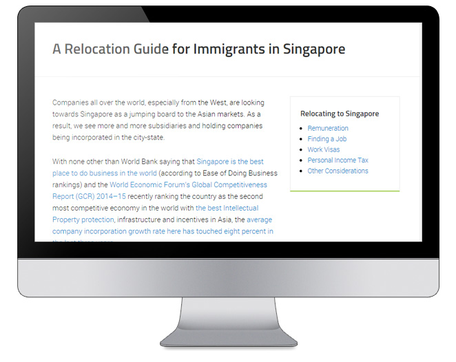 a relocation guide for Singapore immigrants