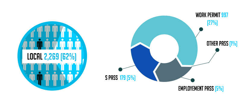 Singapore labor force composition